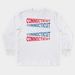 NATIONAL TEXT ART CONNECTICUT Kids Long Sleeve T-Shirt